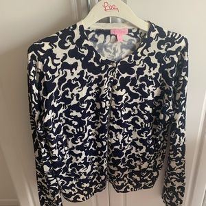 Lilly Pulitzer baby and cream cardigan